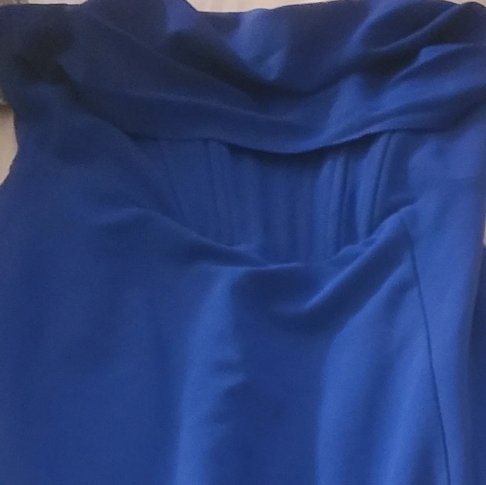 Lulus Blue Strapless Gown, EUC - Picture 3 of 3